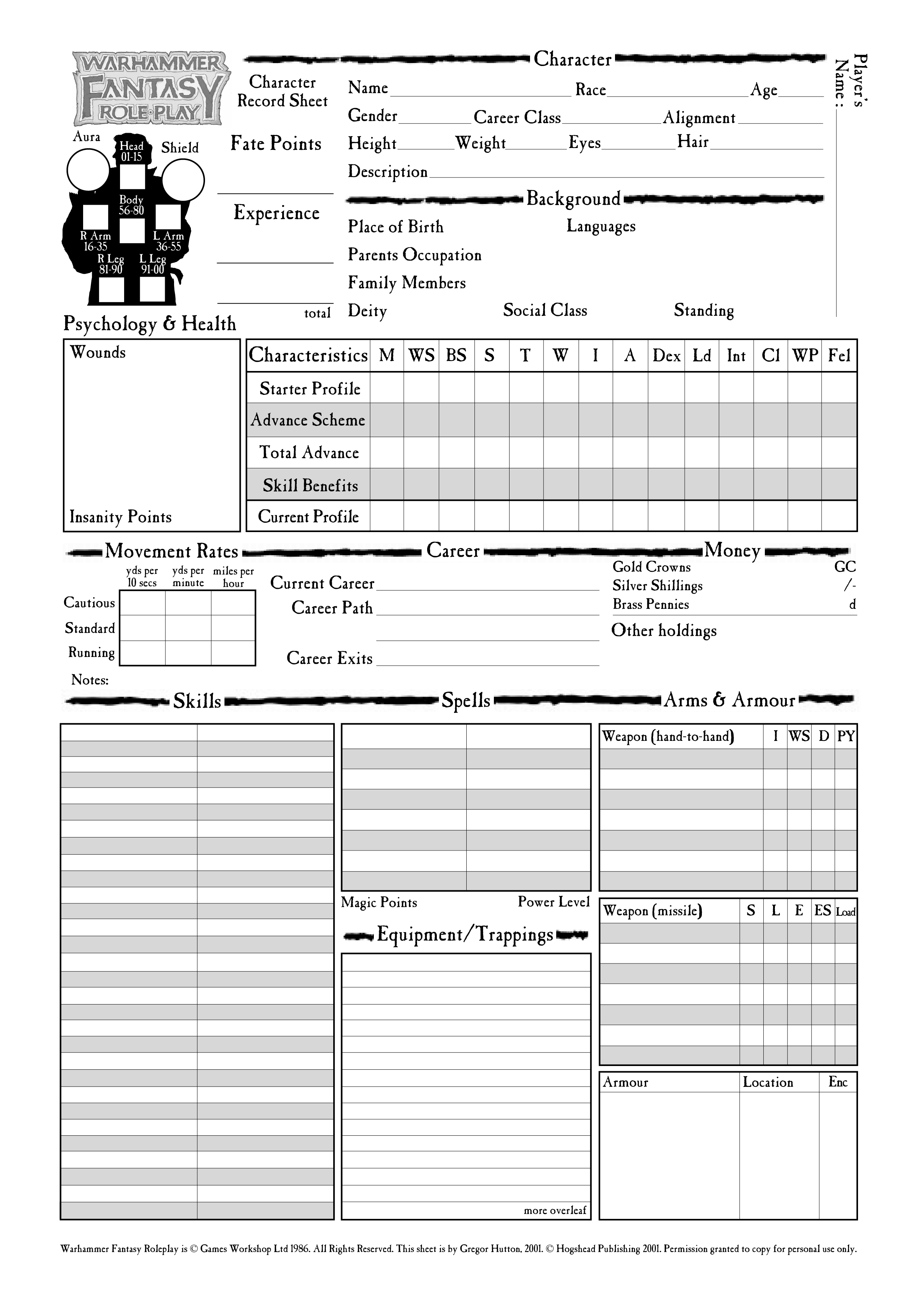 vampire the masquerade character sheet program